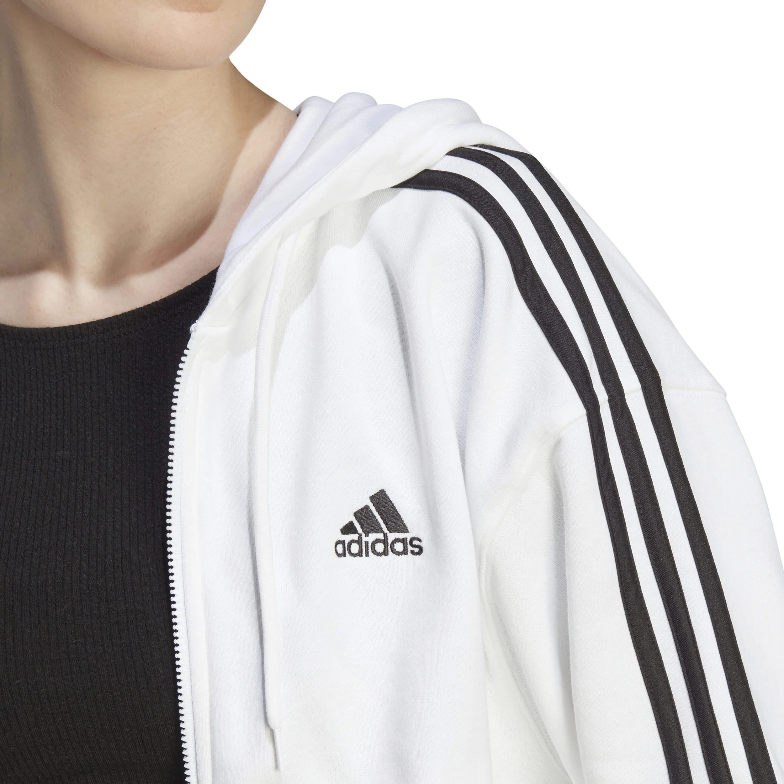 3 Stripes French Terry Sudadera Con Cremallera Mujeres