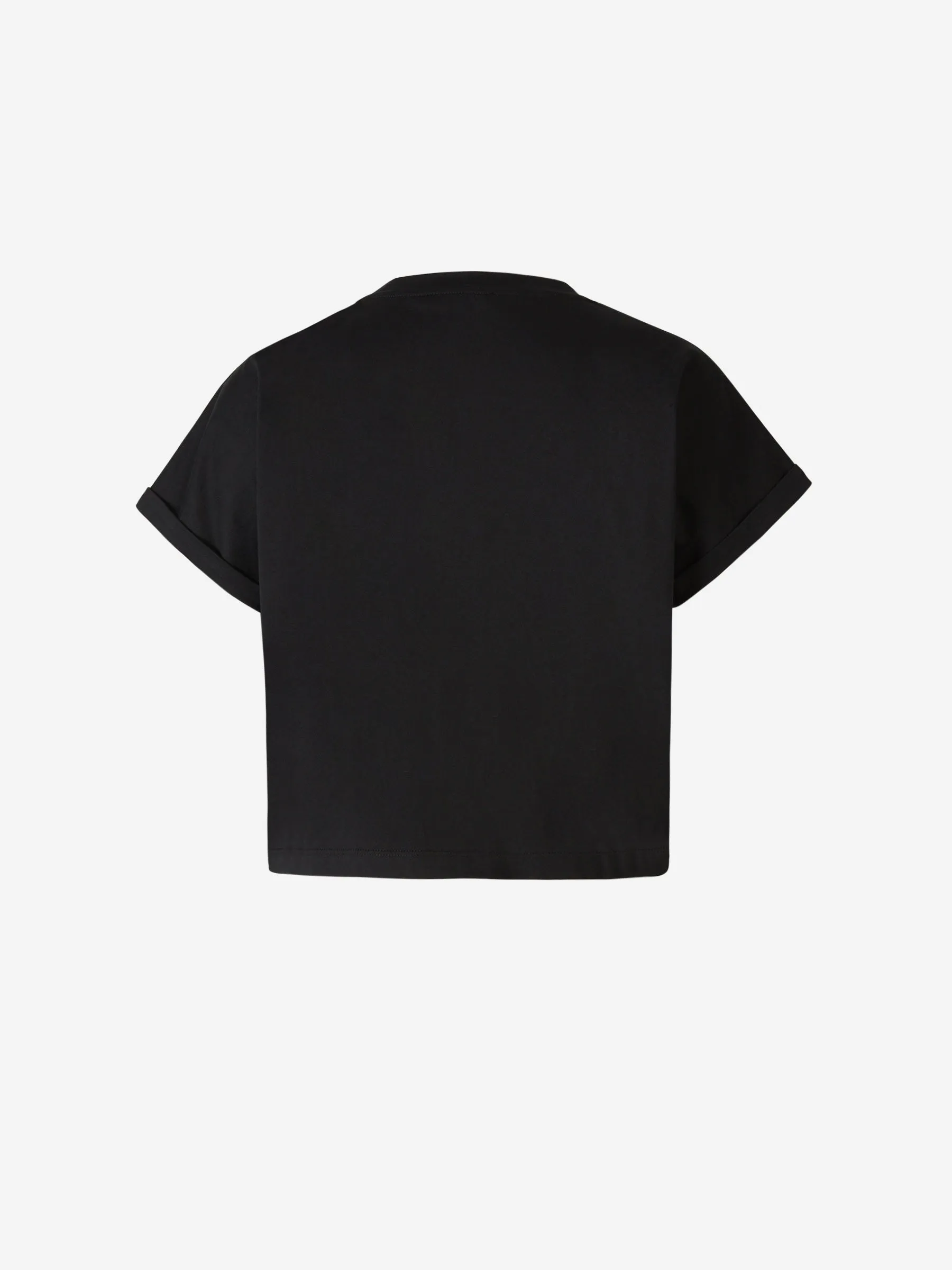 Balmain Camiseta Cropped Logo