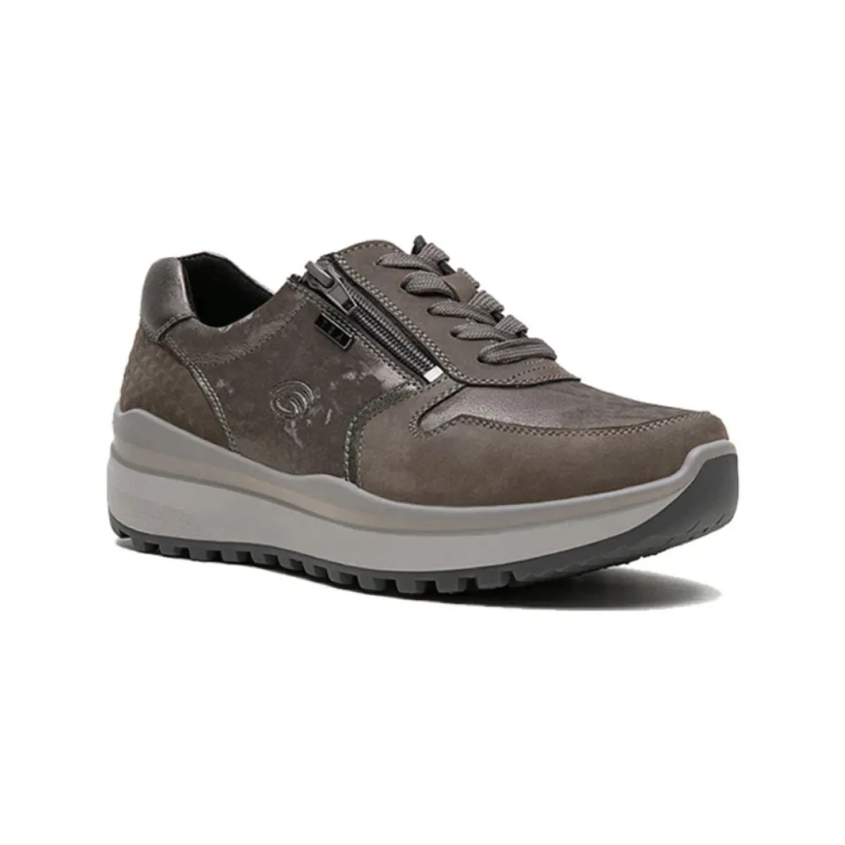 BLUCHER IMPERMEABLE  9881-0 PIEL LICRA GRIS