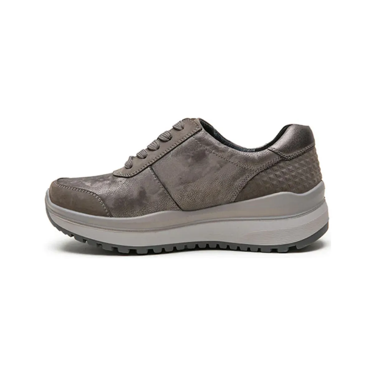 BLUCHER IMPERMEABLE  9881-0 PIEL LICRA GRIS