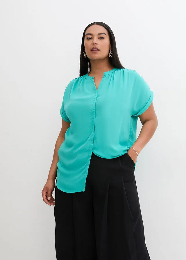 Blusa de georgette arcilla