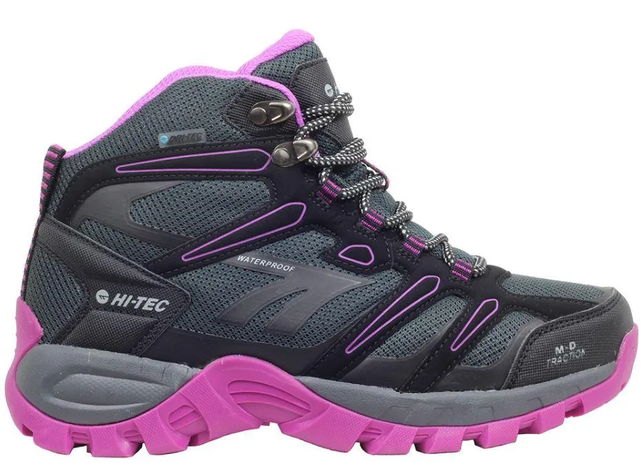 Bota Montaña Hi-Tec Muflon Mid Impermeable Mujer Negro/Rosa