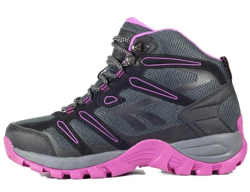 Bota Montaña Hi-Tec Muflon Mid Impermeable Mujer Negro/Rosa