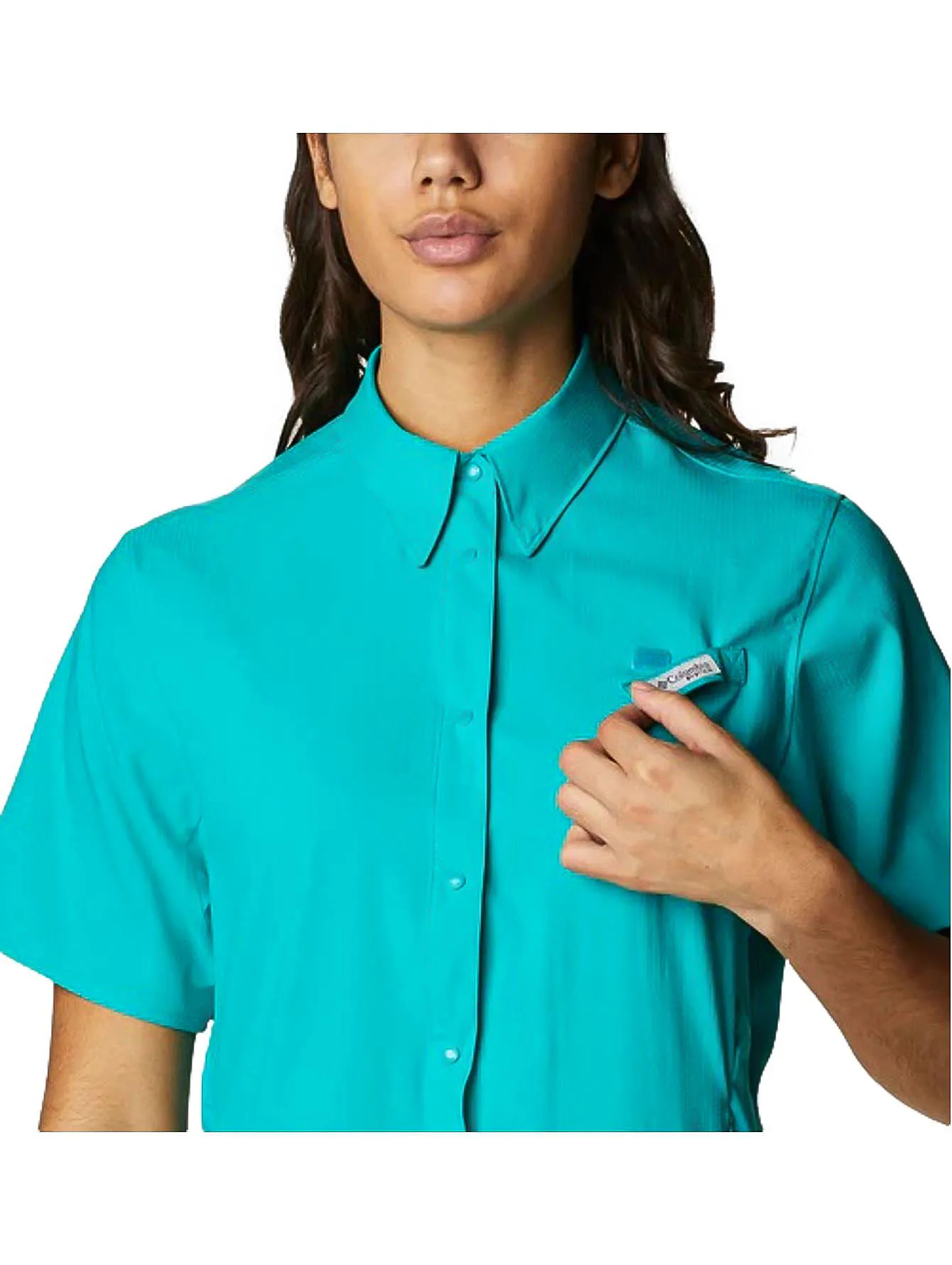 Camisa Columbia Tamiami Verde Para Mujer