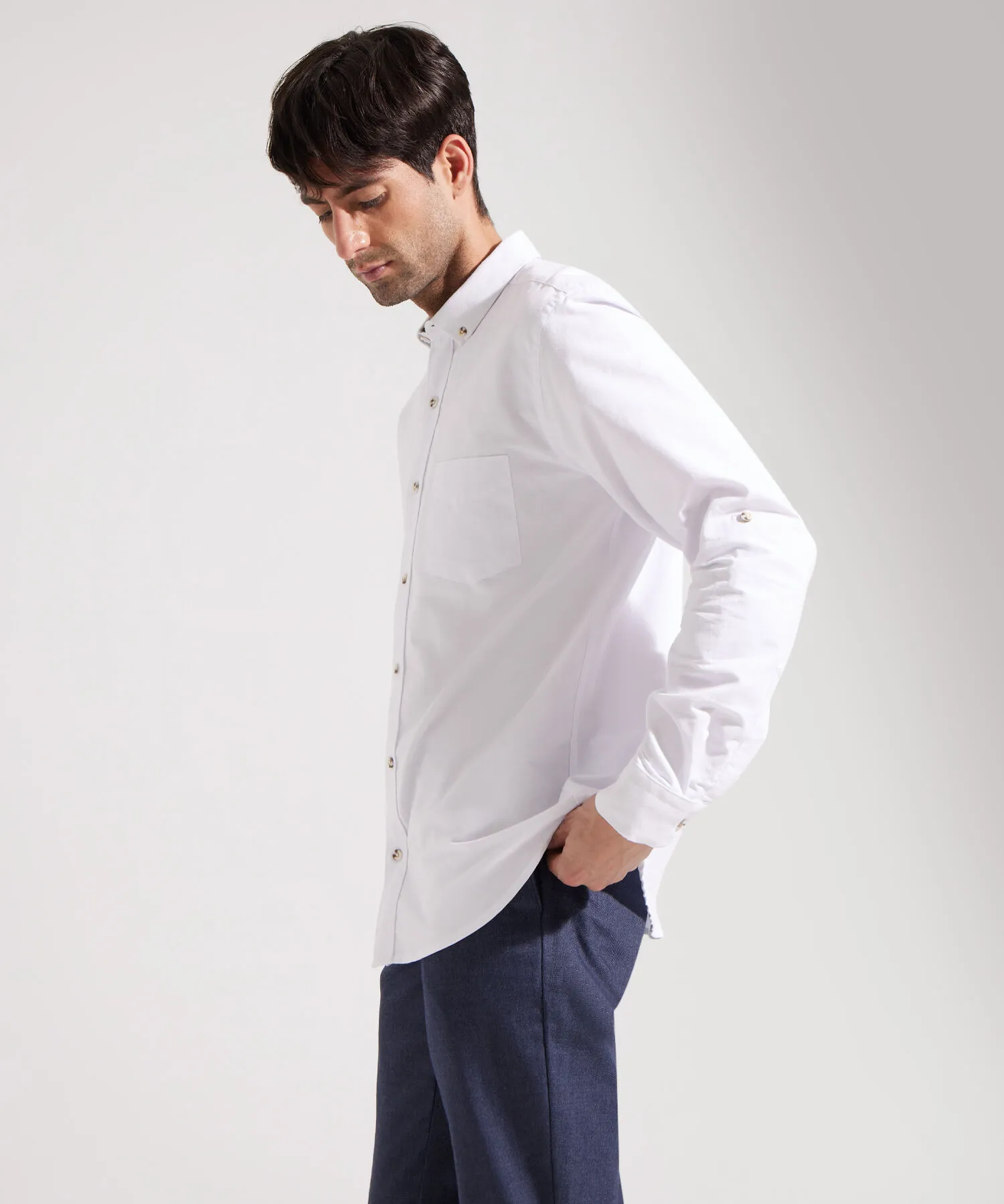 Camisa Oxford con Bolsillo-