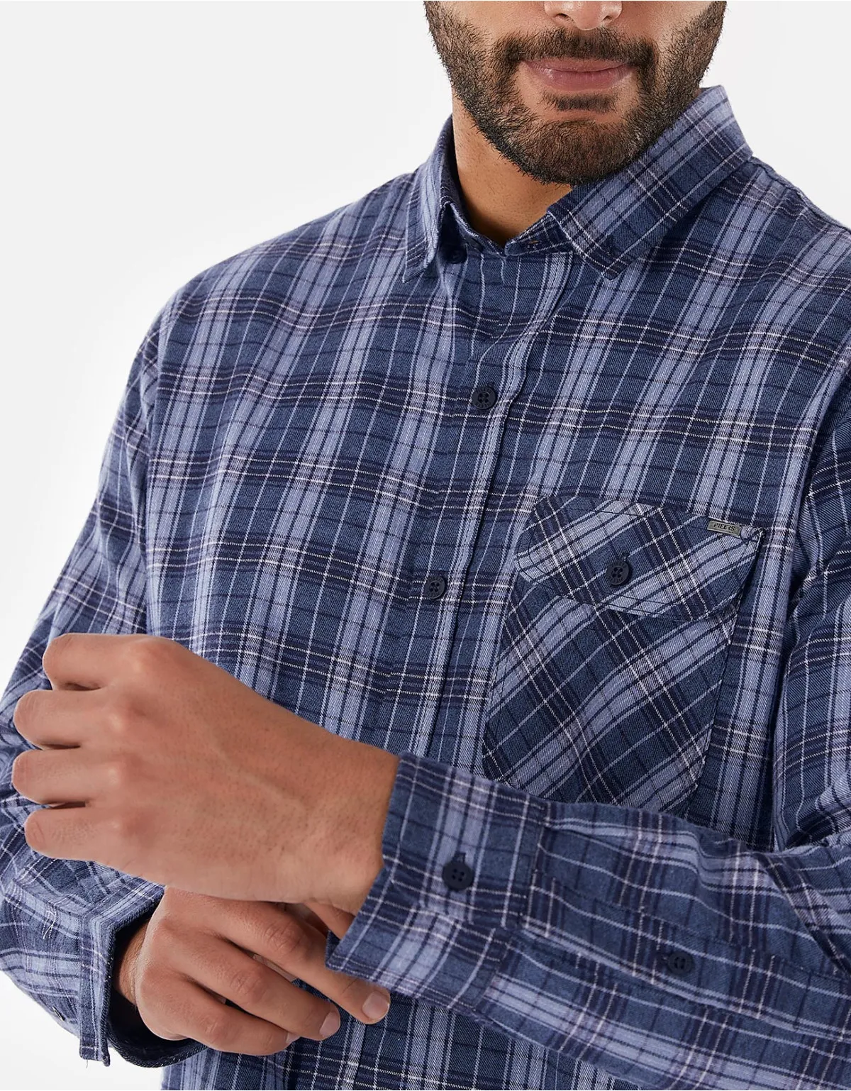 Camisa regular fit azul