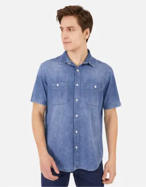 Camisa regular fit celeste