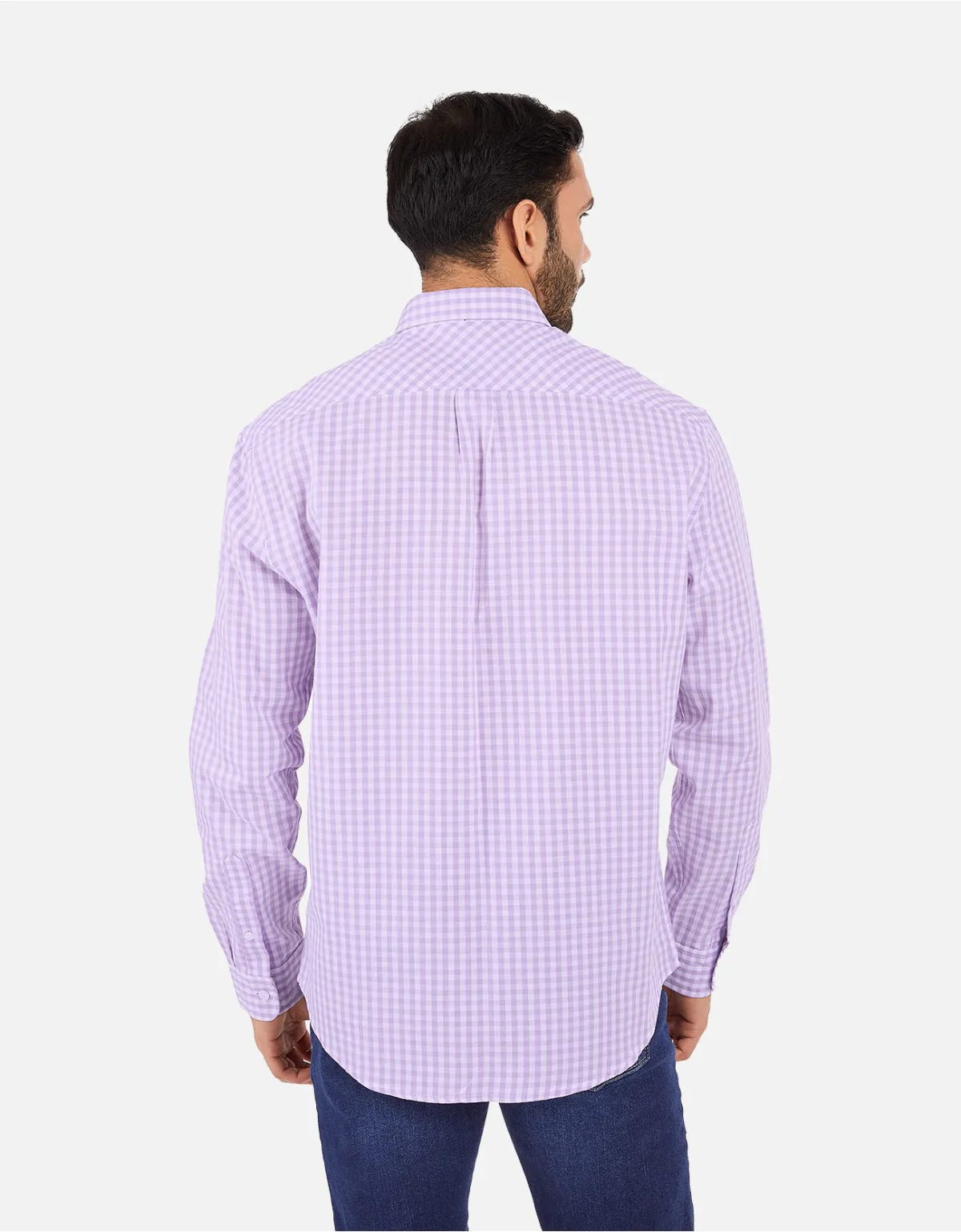 Camisa regular fit lila