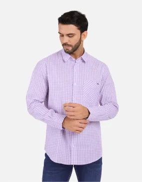 Camisa regular fit lila