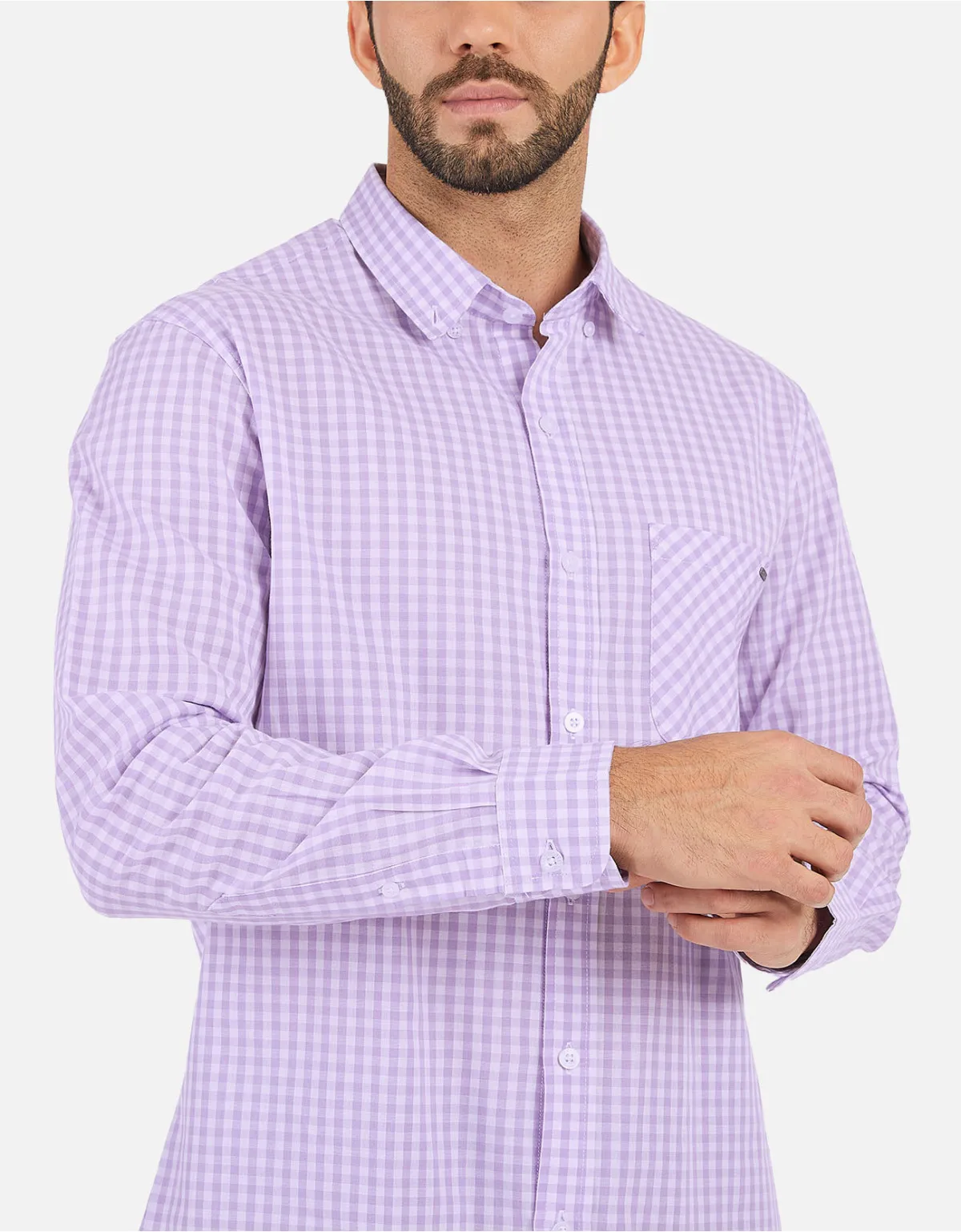 Camisa regular fit lila