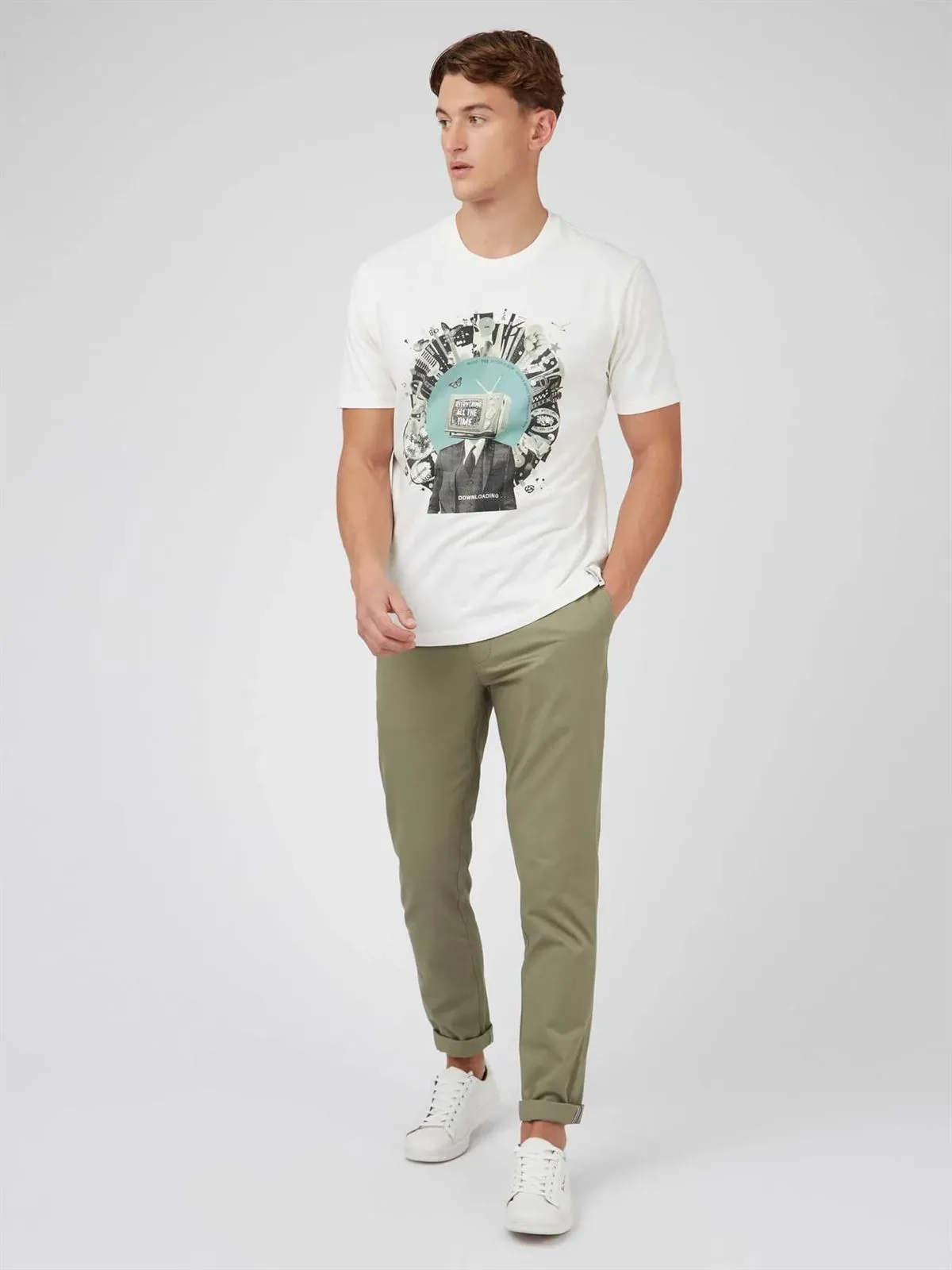 Camiseta Ben Sherman 0071392 015 2010S+ Tee ivory