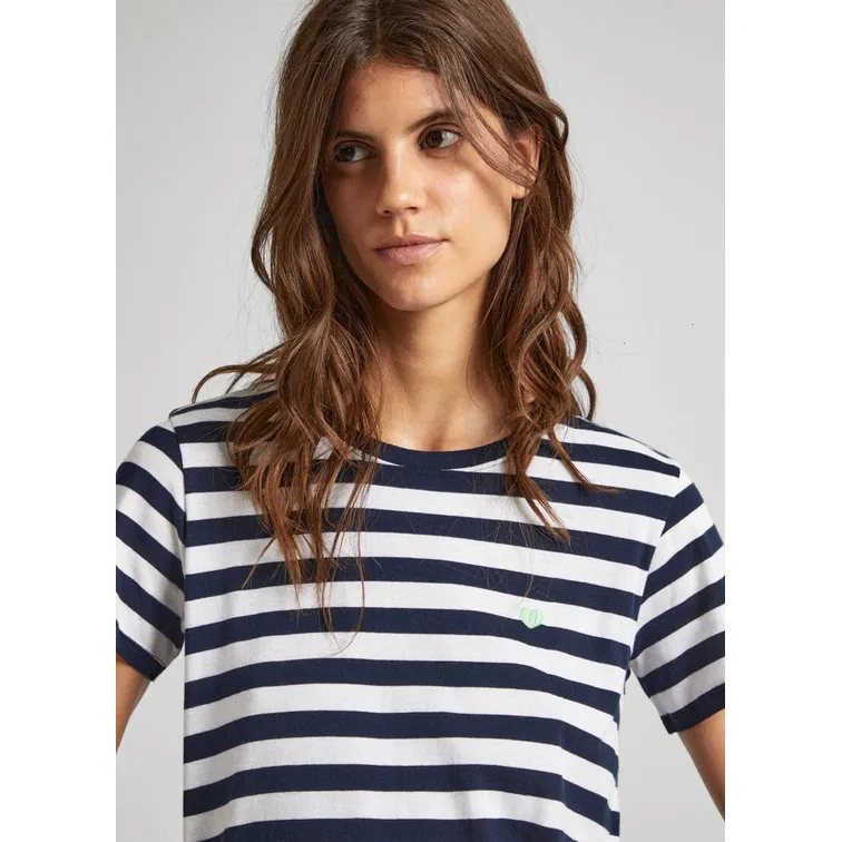 CAMISETA FIT REGULAR A RAYAS MUJER PEPE JEANS