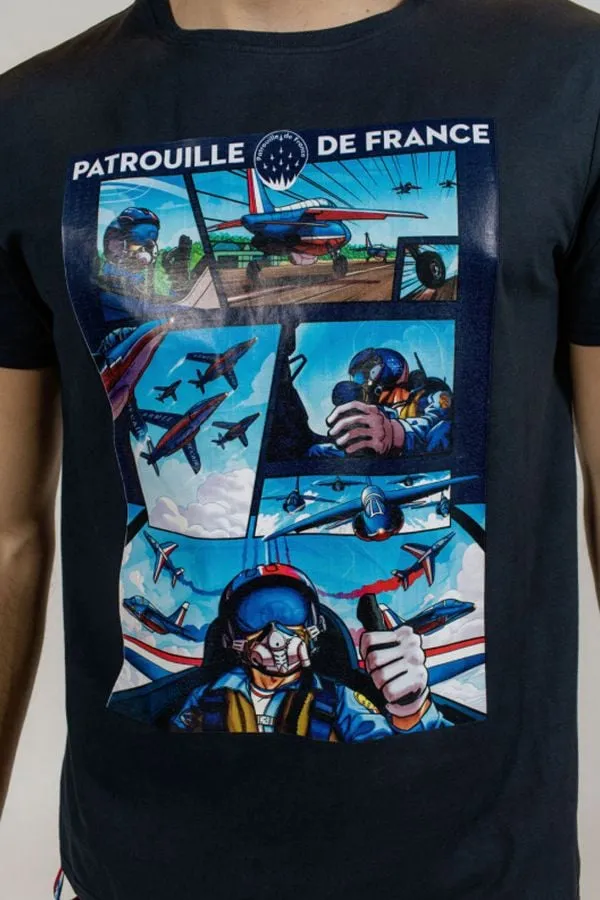 Camiseta Hombre Patrouille De France Sky Trim Dark Navy