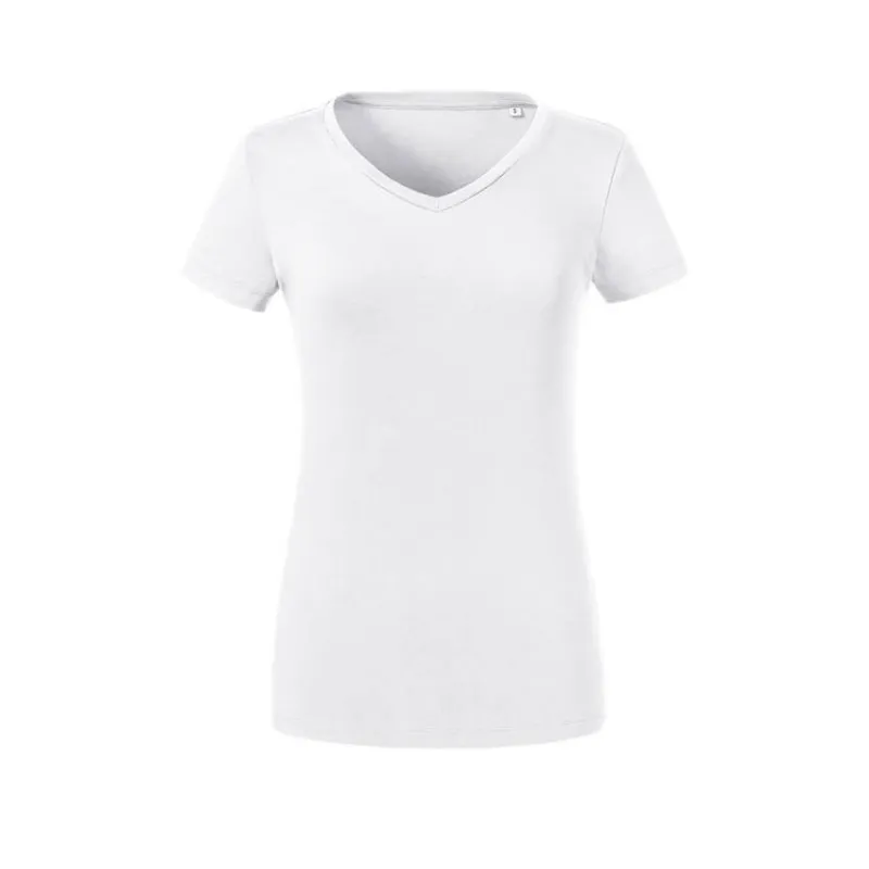 Camiseta Orgánica Mujer Cuello pico Inspire de Russell