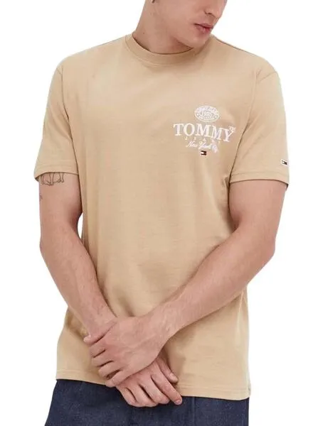 Camiseta Tommy Jeans Luxe  Athletic Camel Hombre