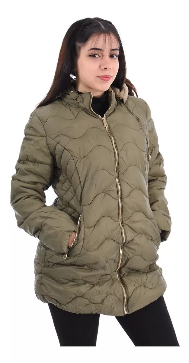 Campera Inflable Mujer Importada Impermeable Gloria 423