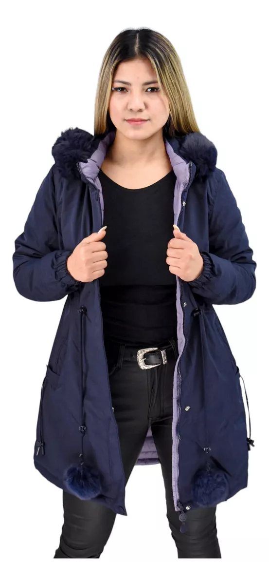 Campera Parka Mujer Reversible Impermeable Importada Yd 8131