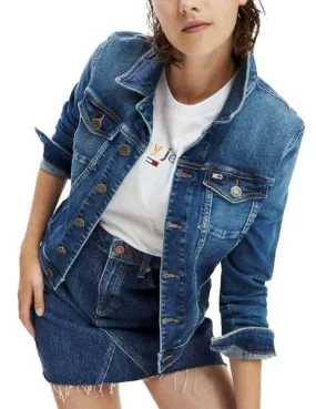 cazadora vaquera tommy jeans con botones