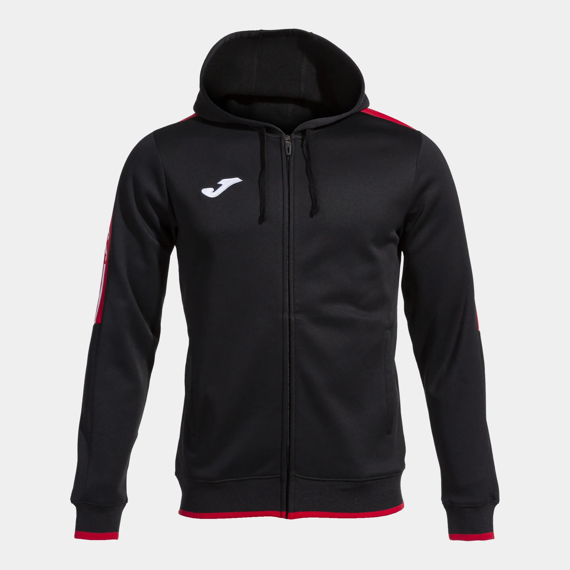 Chaqueta con capucha hombre Olimpiada negro rojo