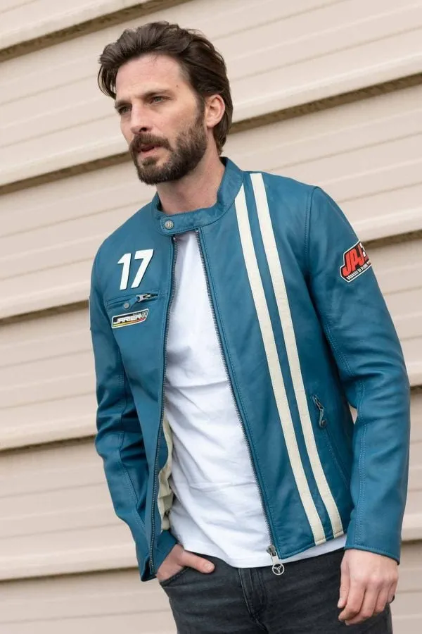 Chaqueta Hombre Classic Legend Motors Jarier Ocean Blue