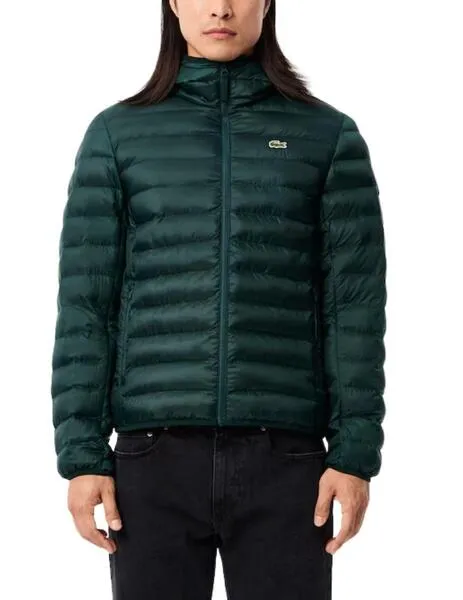 Chaqueta Lacoste acolchada impermeable con capucha de hombre