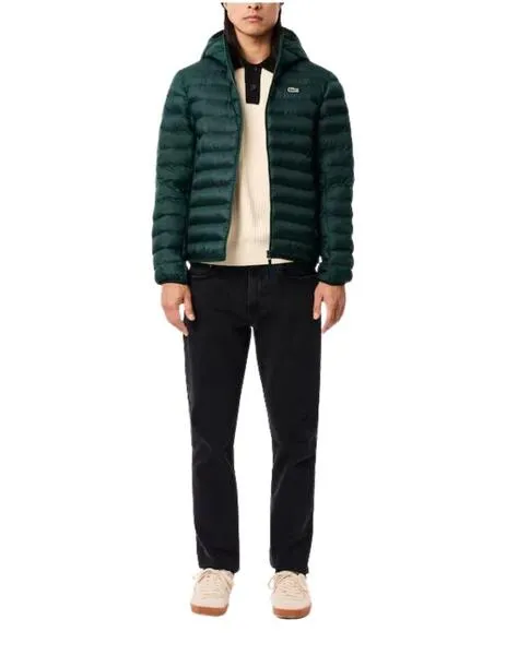 Chaqueta Lacoste acolchada impermeable con capucha de hombre