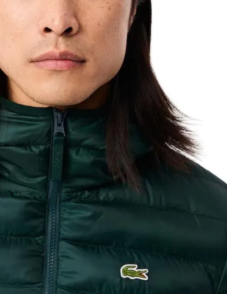 Chaqueta Lacoste acolchada impermeable con capucha de hombre