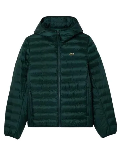 Chaqueta Lacoste acolchada impermeable con capucha de hombre