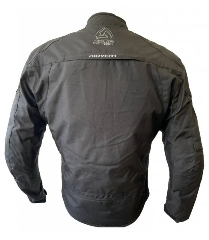 Chaqueta moto hombre de cordura con protecciones desmontables Jerez Negro NAVA TECH