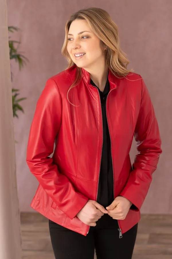 Chaqueta Mujeres Cityzen Irina Agneau Perle Rouge