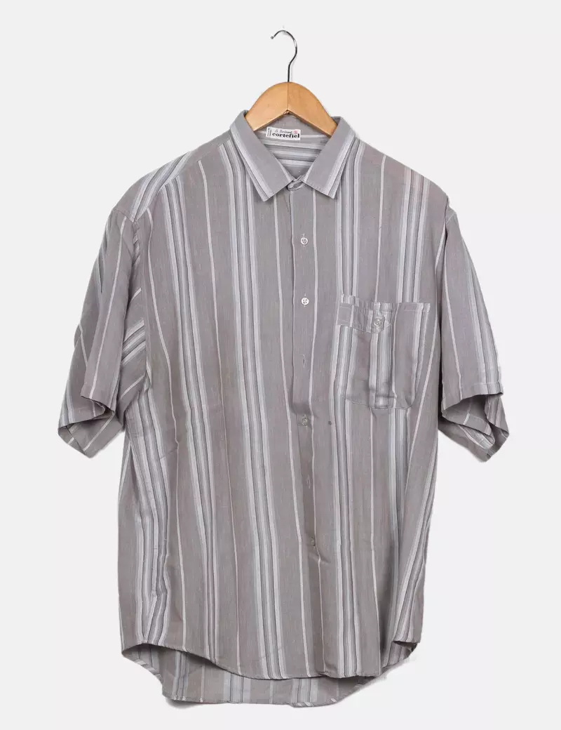 Cortefiel Camisa gris rayas