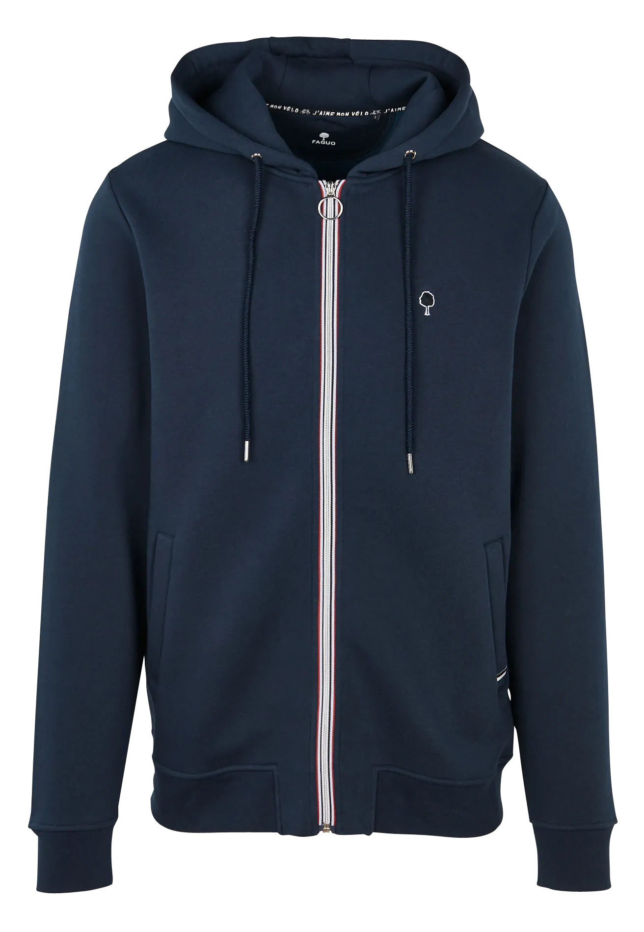 FAGUO MESNIL - Sudadera regular fit de felpa con capucha en azul