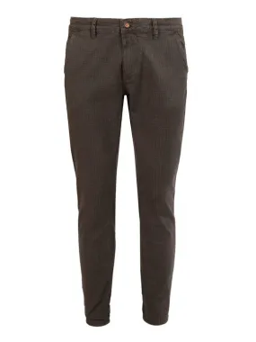 Frankie Malone Pantalón de algodón de corte slim para hombre