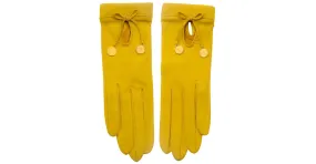 Guantes de cuero amarillo Hermès 