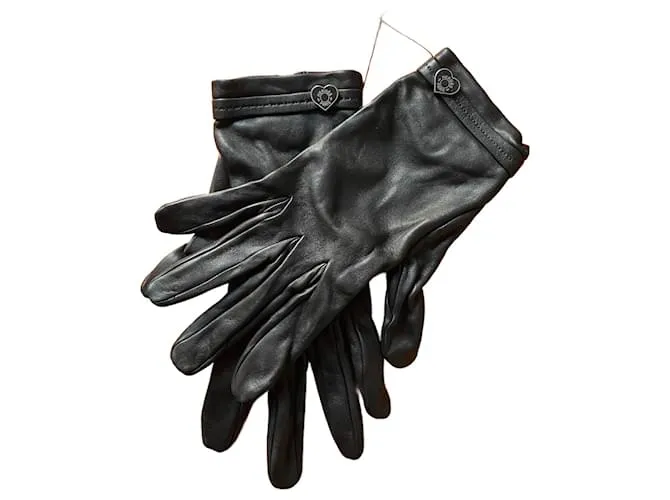 Guantes de cuero Hermès Negro 