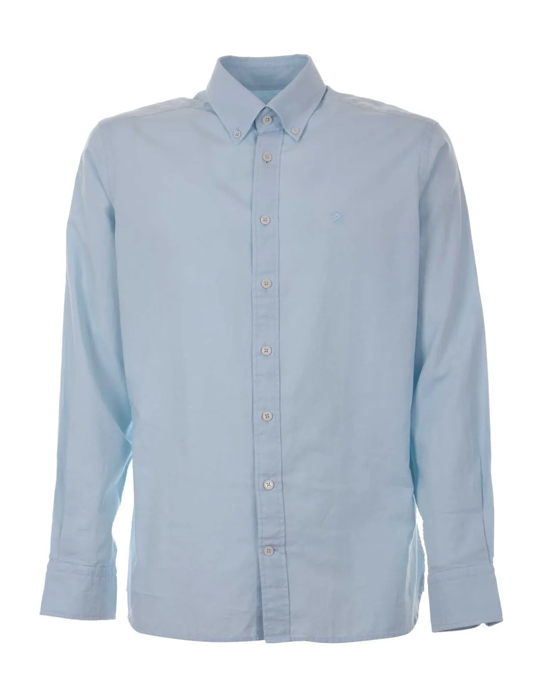 HACKETT - Camisa azul claro Garment Dyed Oxford HM30962 Hombre