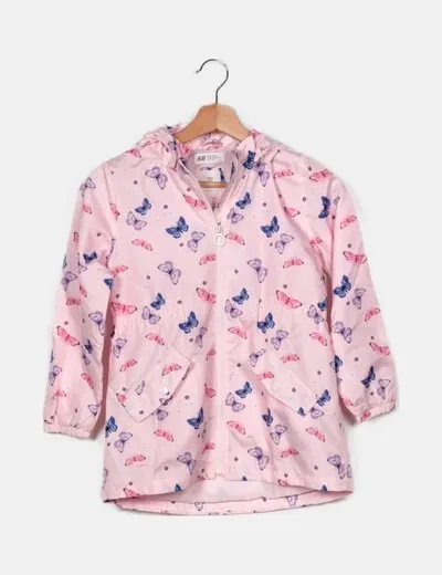 H&M Impermeable rosa estampado