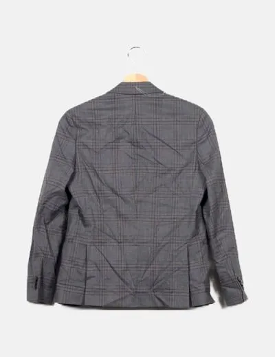 Jack & Jones Blazer cuadros gris