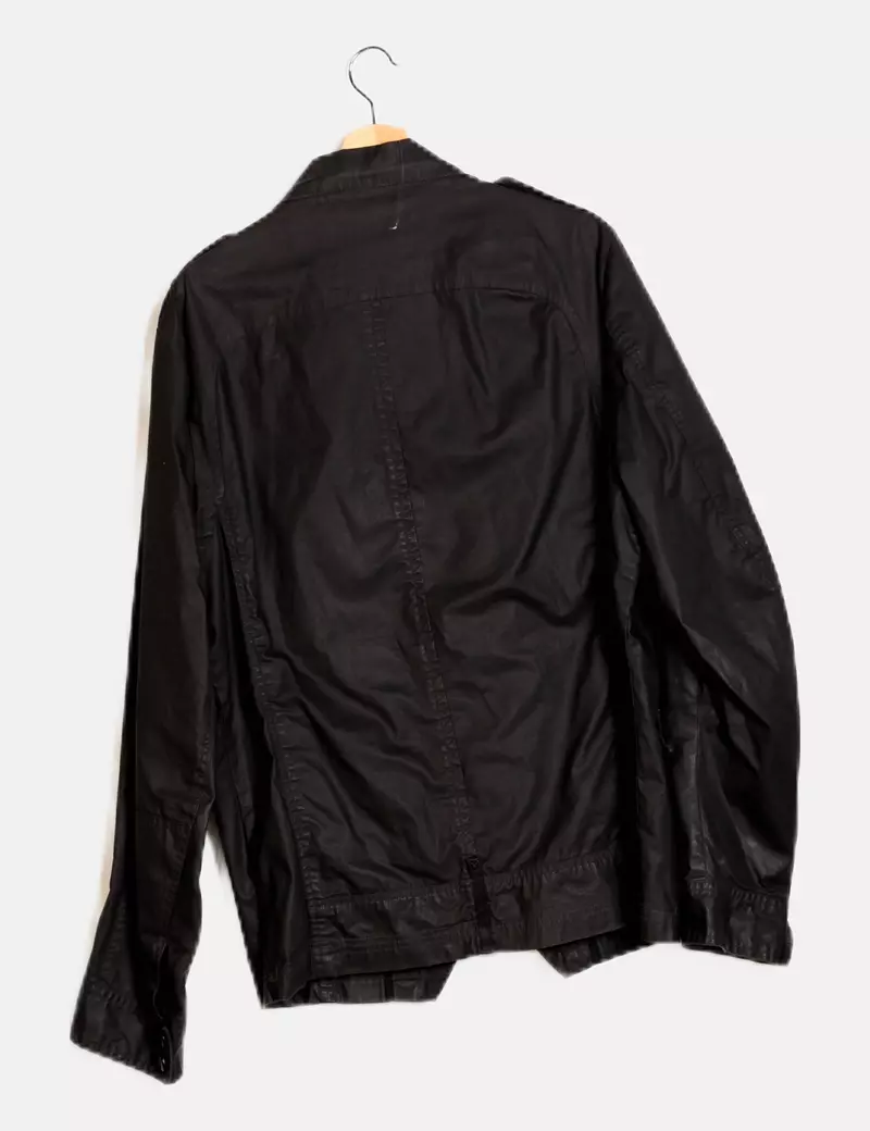 Jack & Jones Cazadora negra impermeable