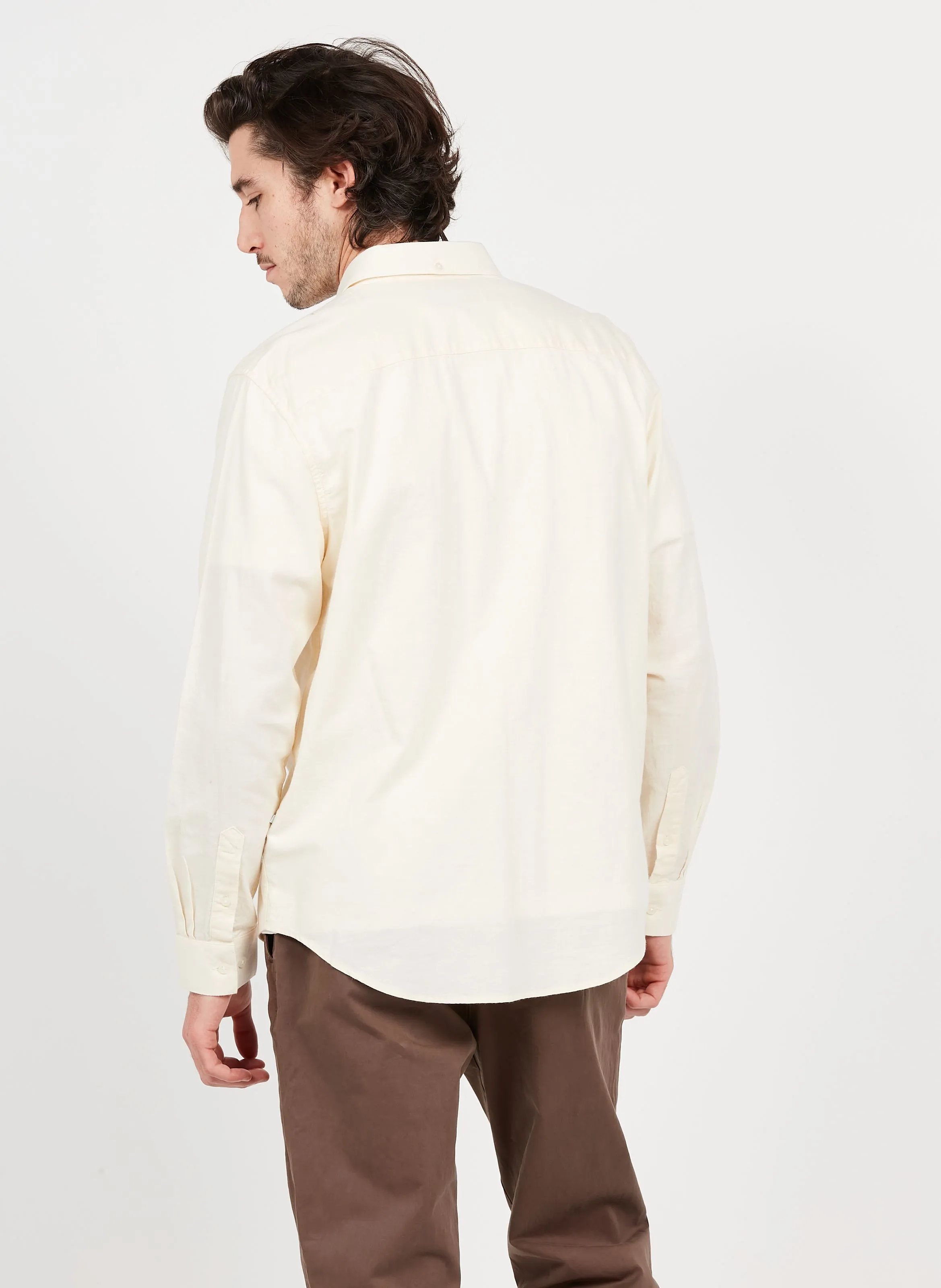 Jay 3.0 - Camisa de algodón orgánico regular fit en blanco