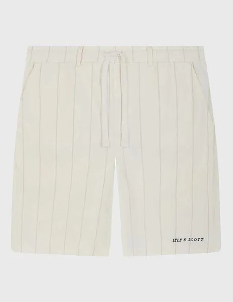 Lyle & Scott Pinestripe Short Pantalón corto beige de hombre