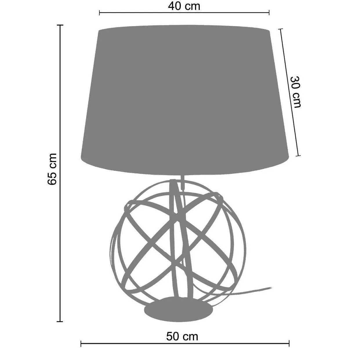 lámpara de la sala de estar redondo metal antracita y blanco