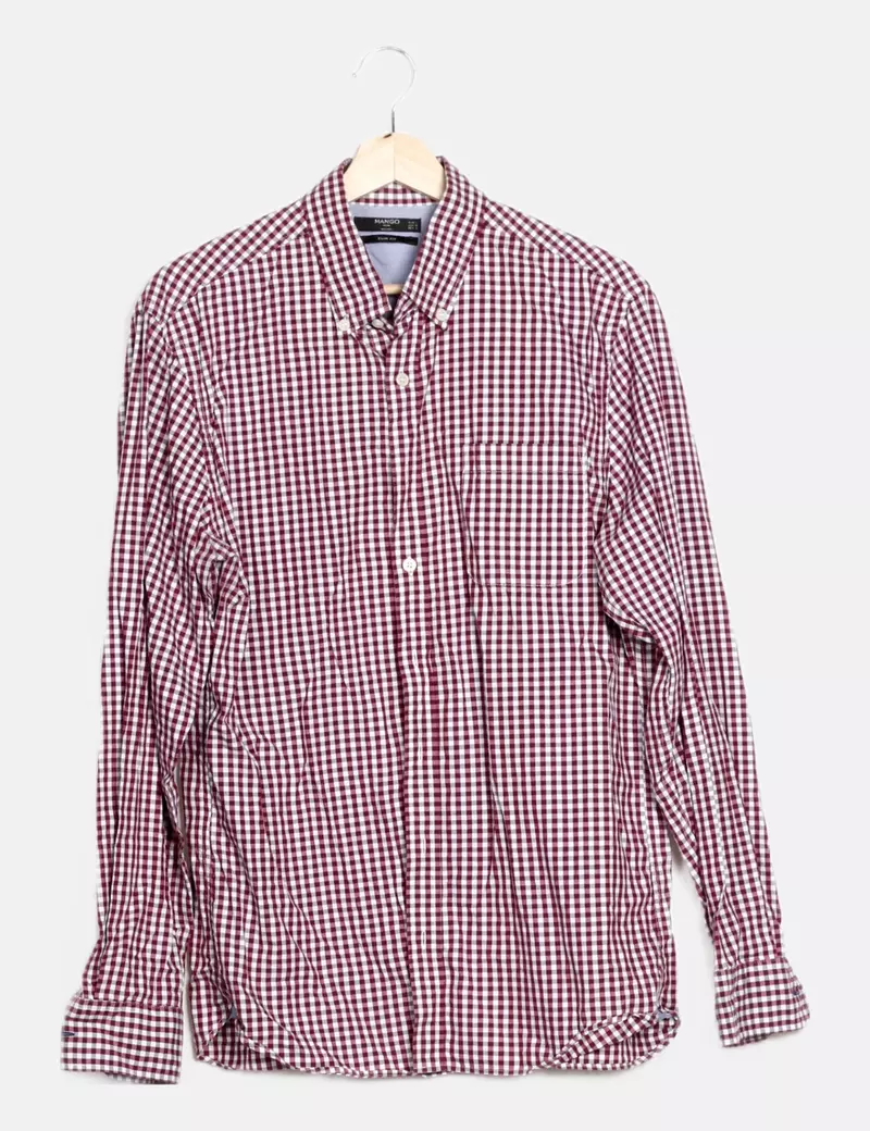 Mango Camisa bicolor cuadros