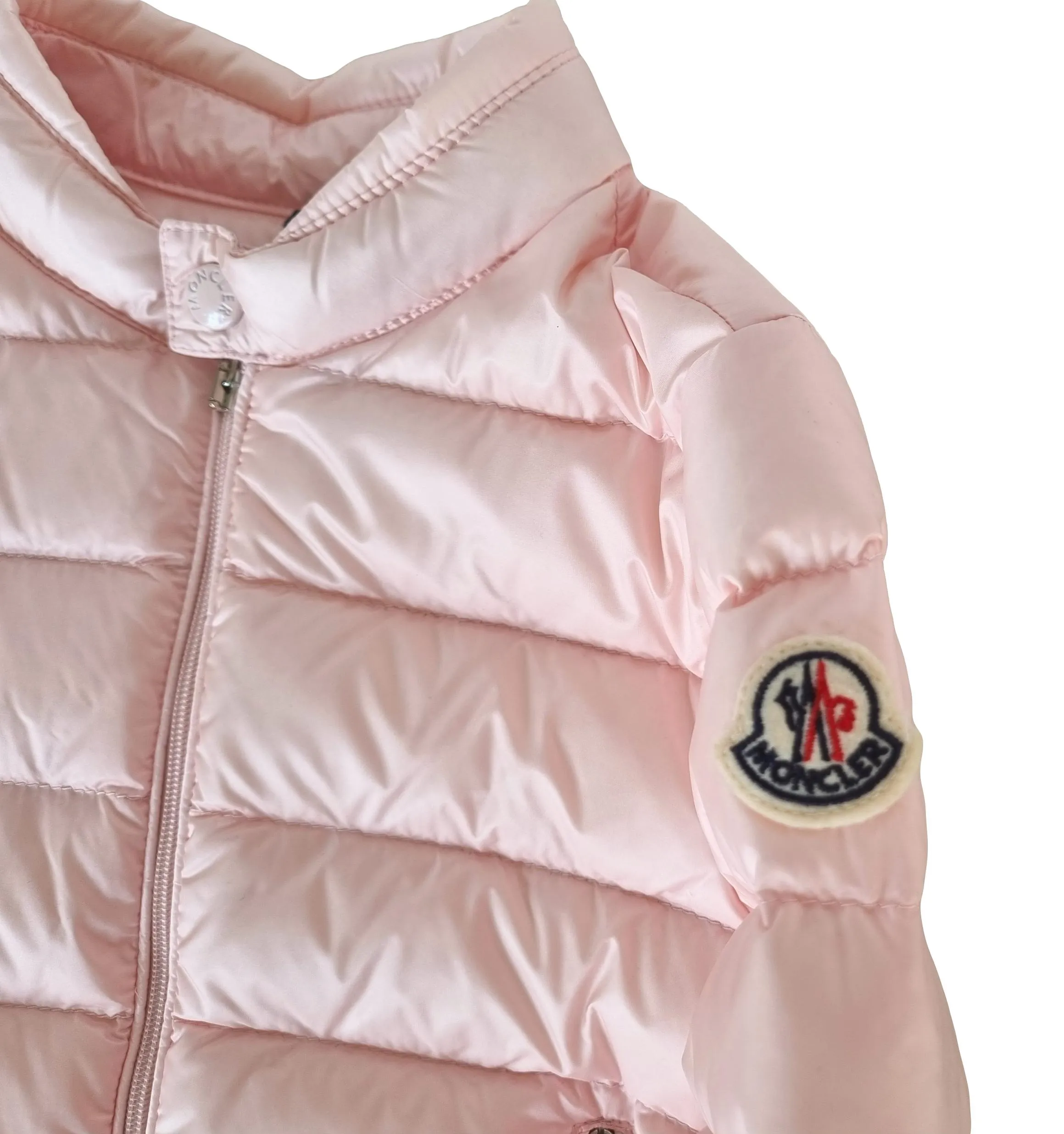 Moncler plumífero ligero niña sin capucha ACORUS rosa