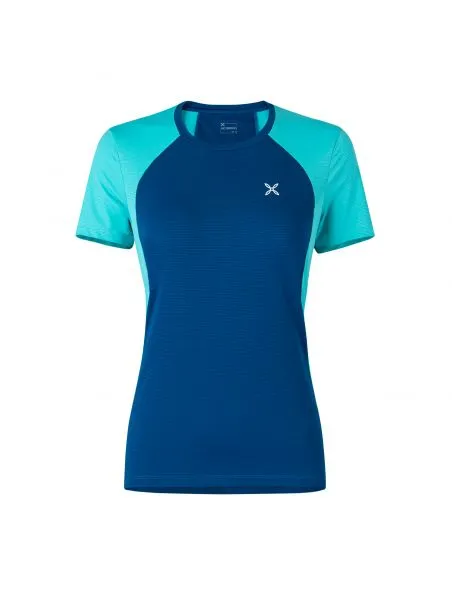 MONTURA Camiseta Sliding Mujer Deep Blue/Celeste