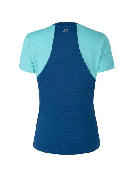 MONTURA Camiseta Sliding Mujer Deep Blue/Celeste