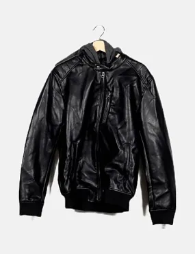 ONLY & SONS Biker negra con capucha