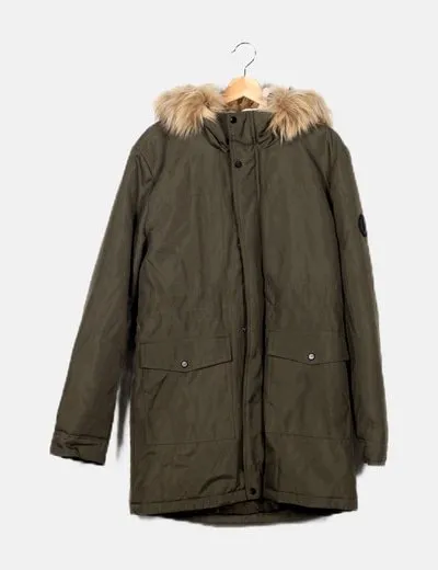 ONLY & SONS Parka verde capucha