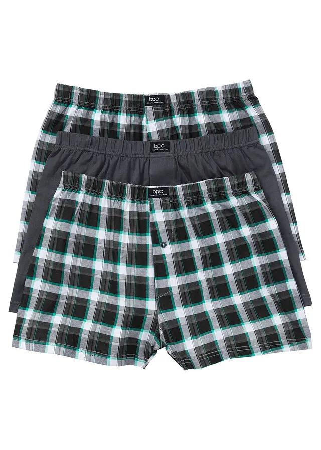 Pack de 3 boxer sueltos a cuadros-gris