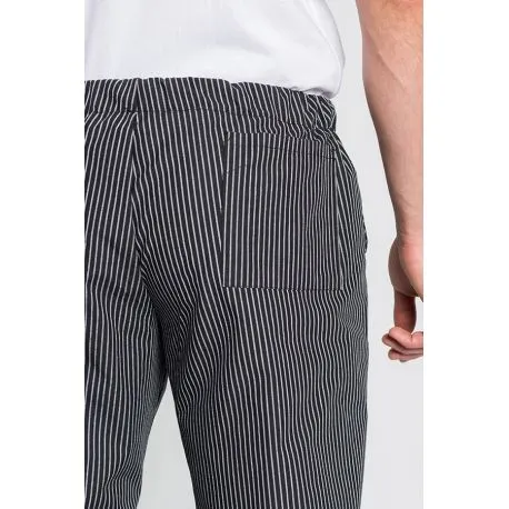 Pantalón cocinero raya negro